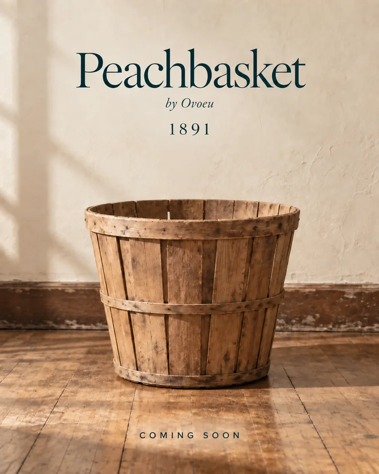Peachbasket by Ovoeu. 1891. Coming soon. An imagined historical still life recalling the peach baskets at the origin of basketball.